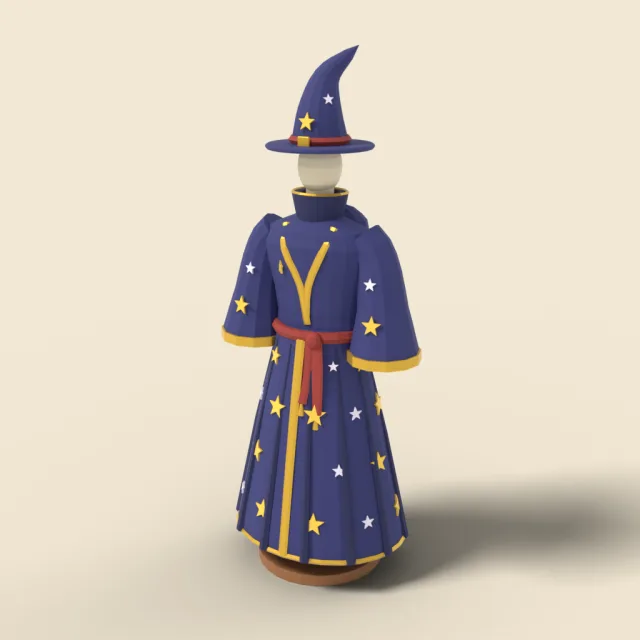 Wizard robe with star pattern