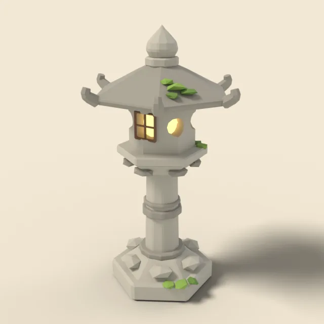 Stone garden lantern