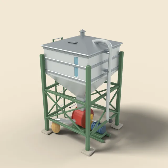 Feed mill hopper