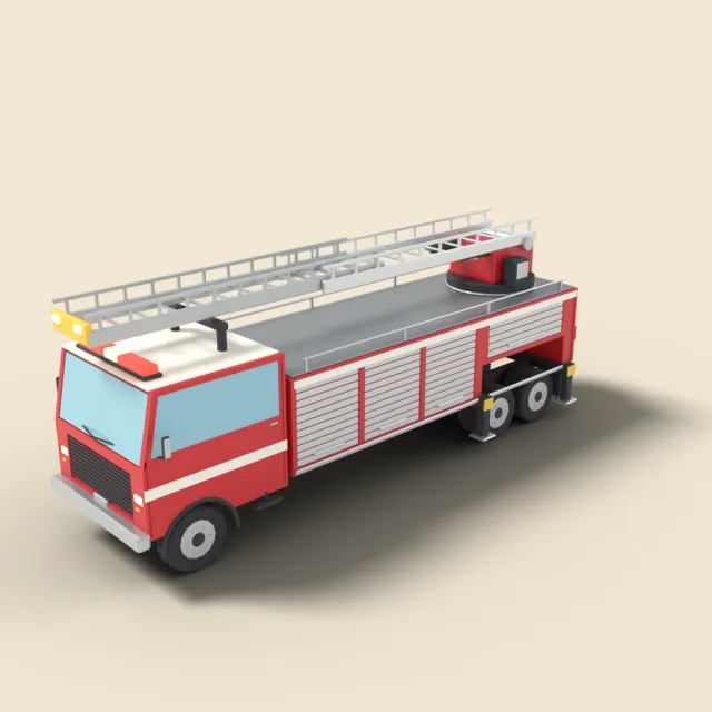 Fire engine with ladder