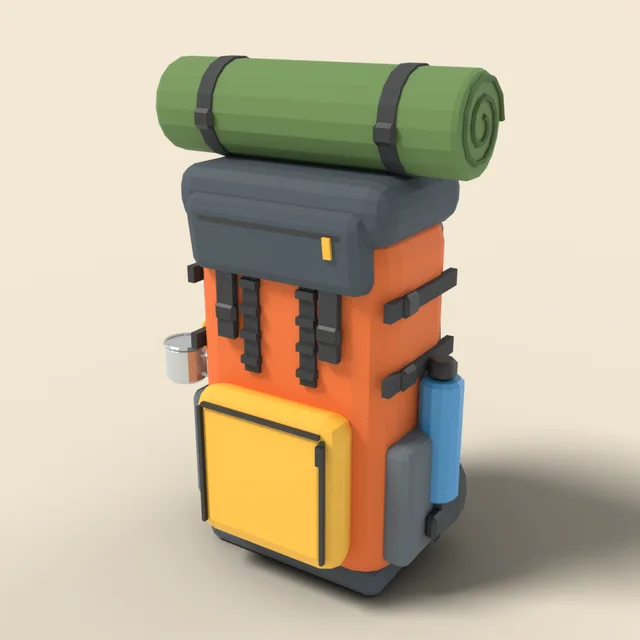 Hiking backpack with bedroll