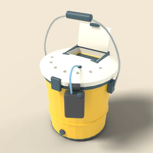 Live bait bucket with lid