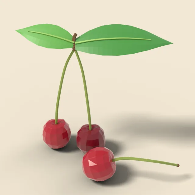Cherries on stems