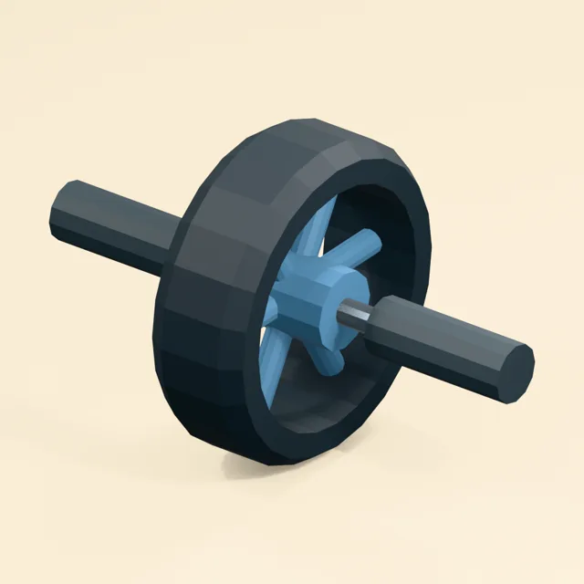 Spoked abdominal exercise roller