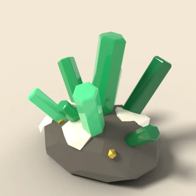 Emerald crystal cluster