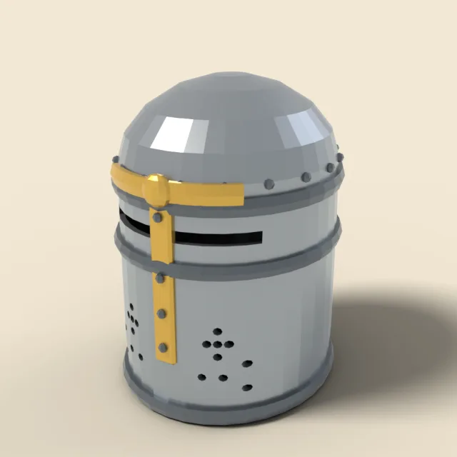 Great helm with eye slit