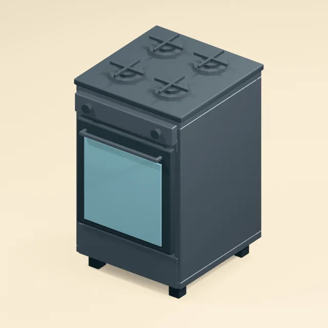 Four Burner Range · plain