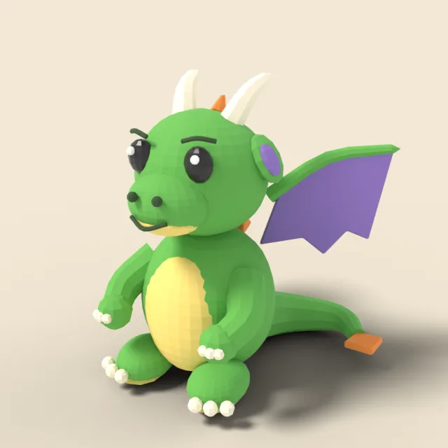 Plush dragon with wings