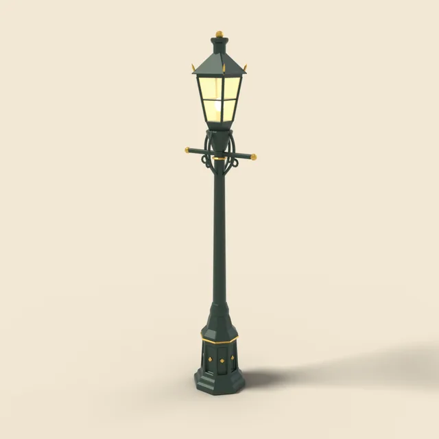 Victorian cast iron street lamp