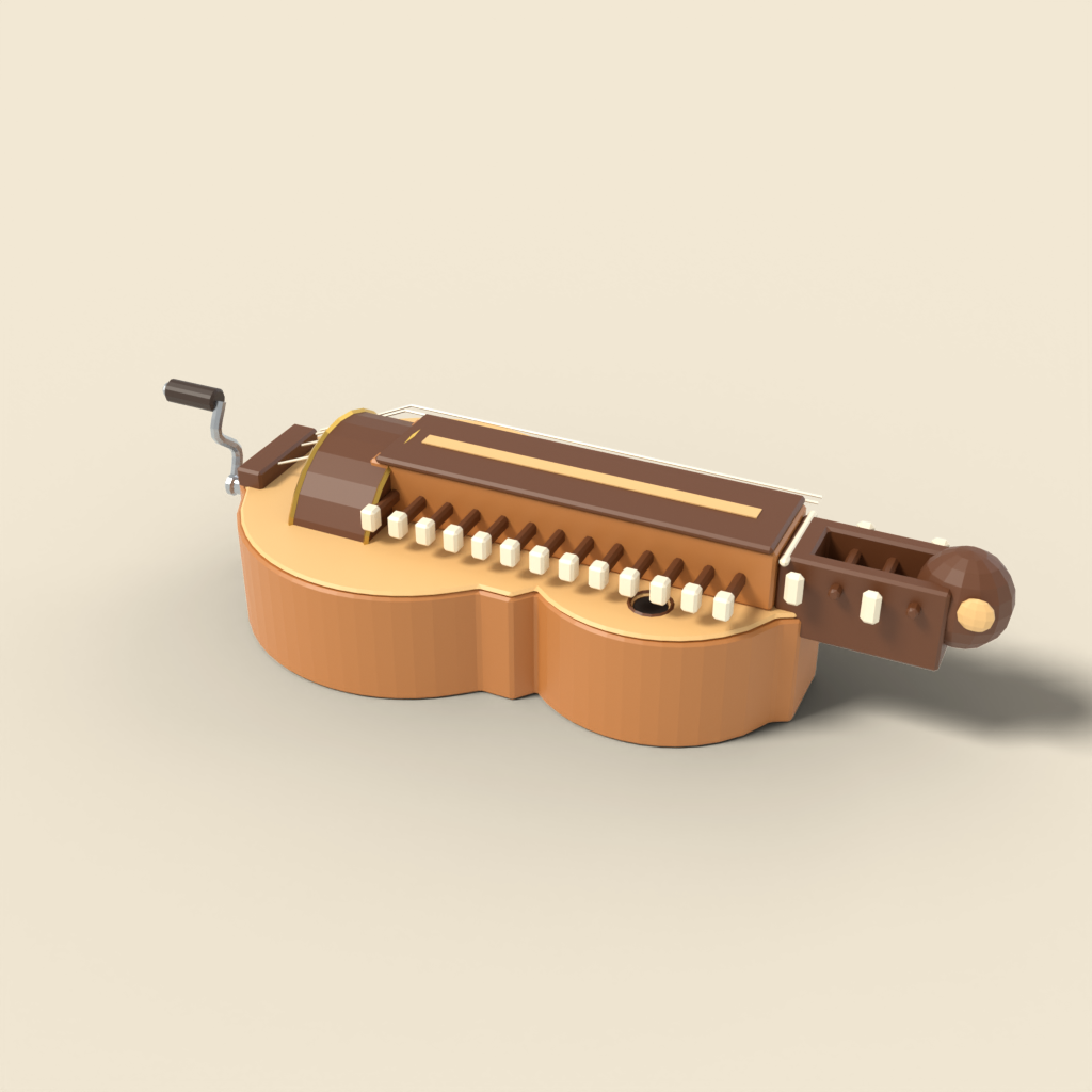 Hurdy-gurdy with crank handle