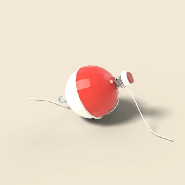 Red and white fishing bobber