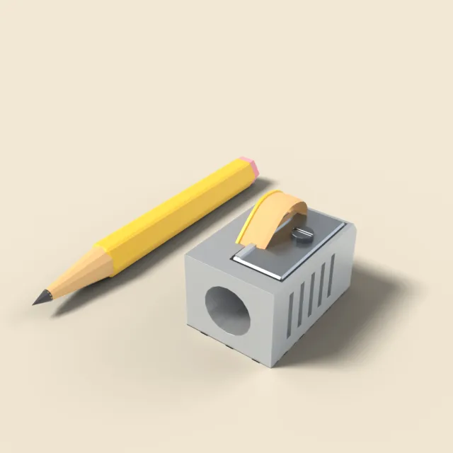 Manual pencil sharpener with blade