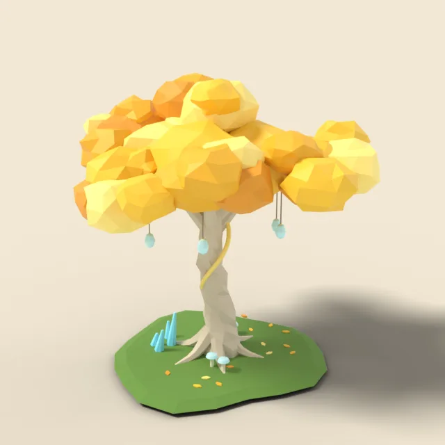 Golden-leaf magic tree