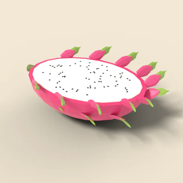Dragon fruit half