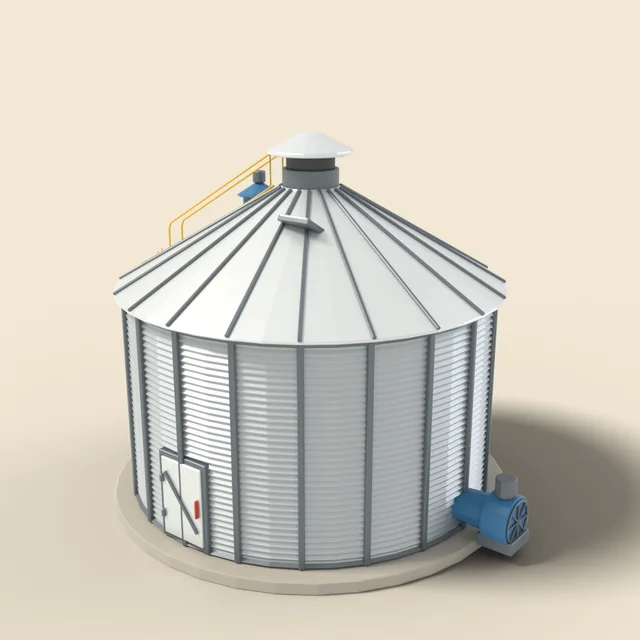 Corrugated grain bin with roof vent