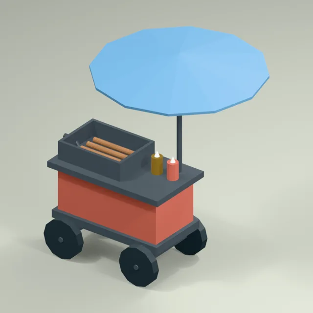 umbrella_hot_dog_vending_cart