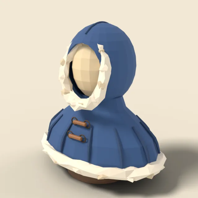 Fur-lined snow hood