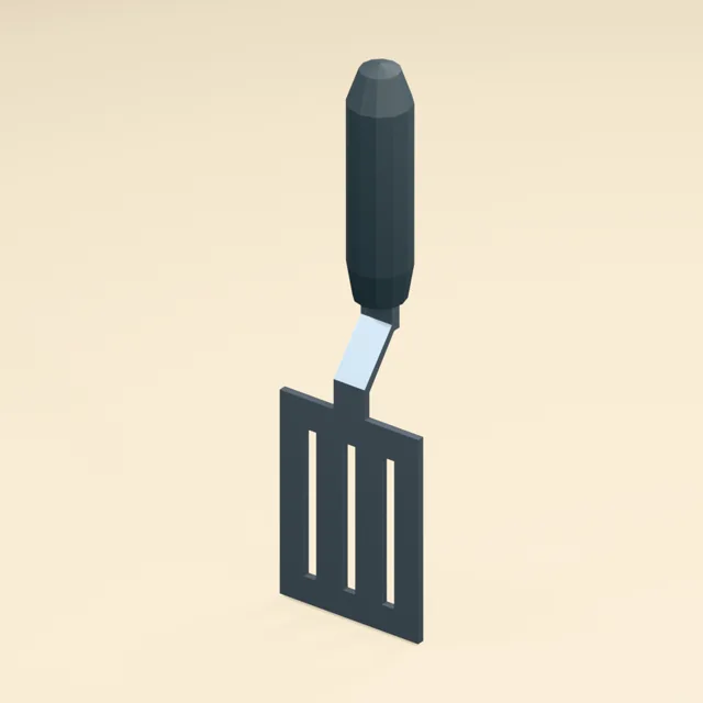 Slotted offset cooking turner