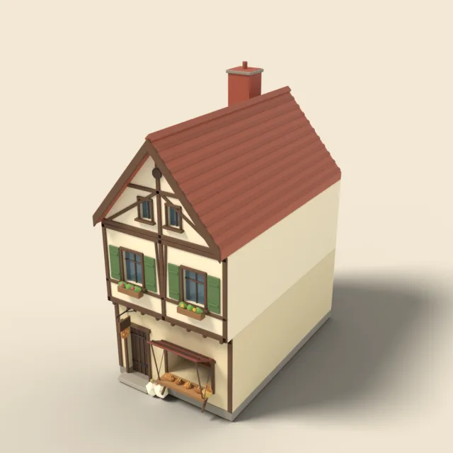 Bakery townhouse with bread hatch