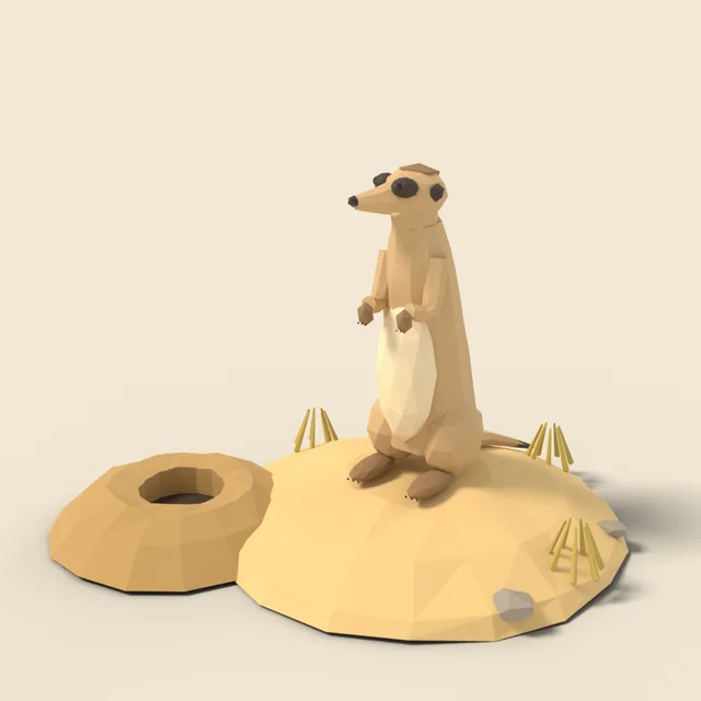 Standing meerkat lookout