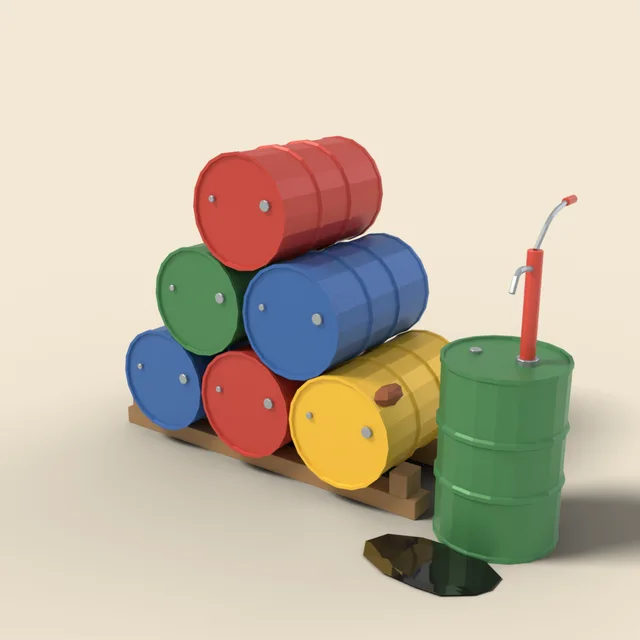 Oil drum stack