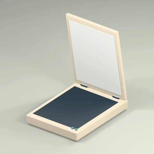 Open flatbed scanner with hinged padded lid