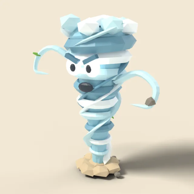 Air elemental tornado with eyes
