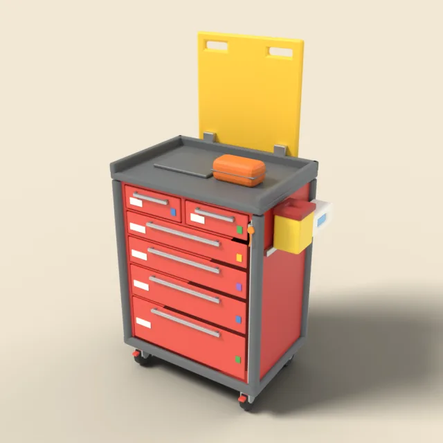 Hospital crash cart drawers