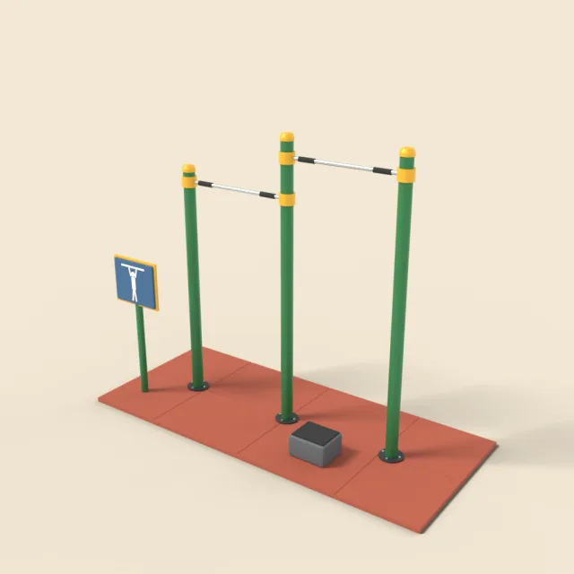 Outdoor fitness pull-up station