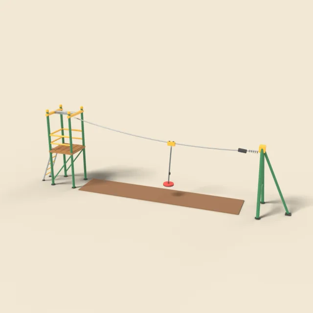 Zip line with seat