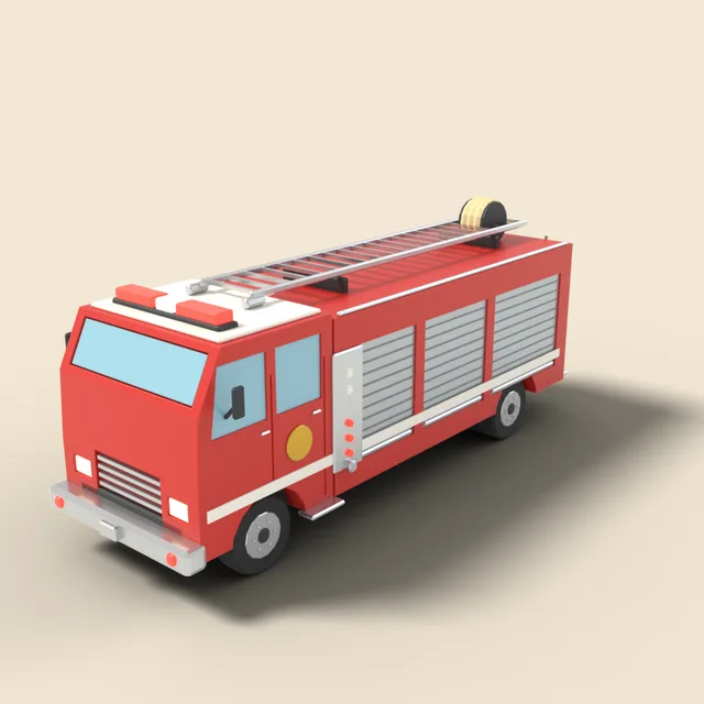 Red fire engine