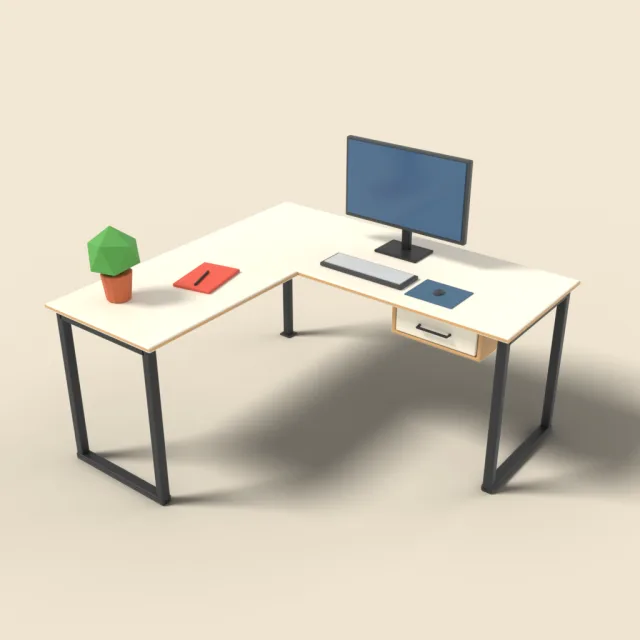 L-shaped corner desk