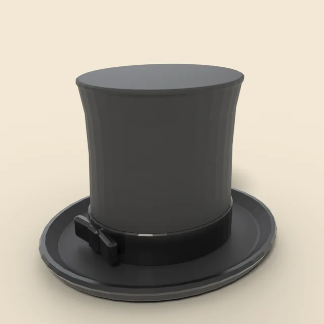 Classic black top hat
