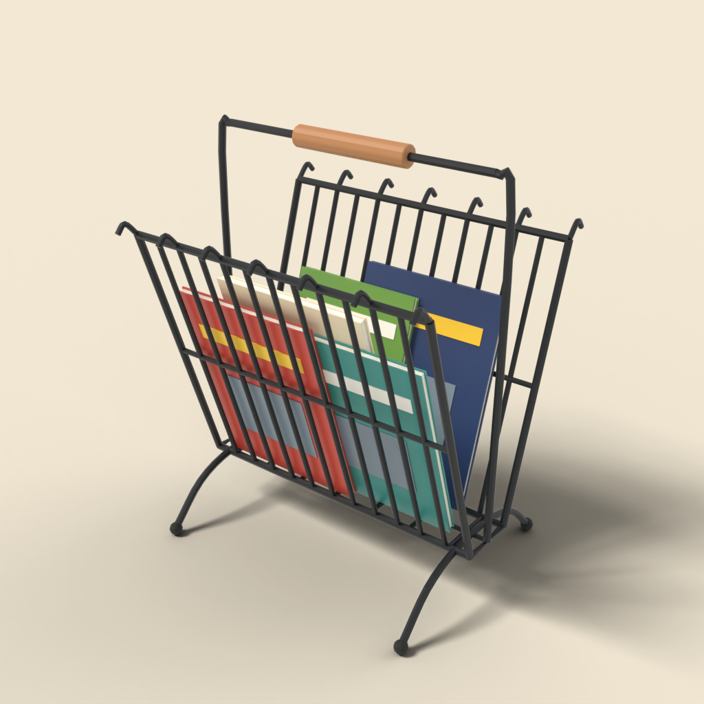 Magazine rack in wire