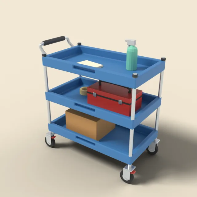 Rolling utility cart