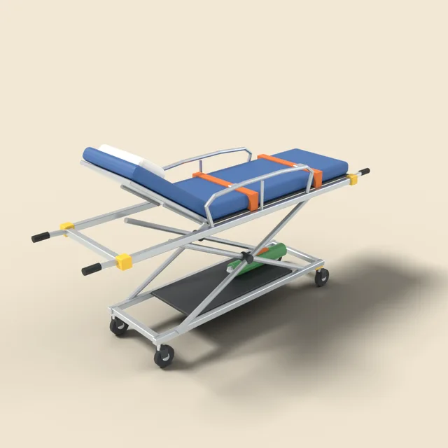 Ambulance stretcher on wheels