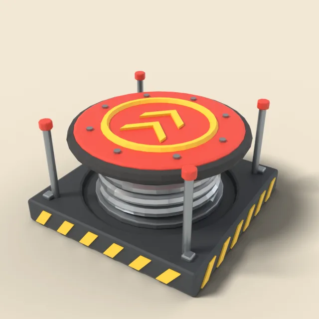 Spring jump pad