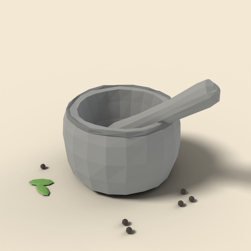 Stone mortar and pestle