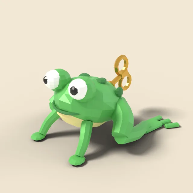 Wind-up hopping frog