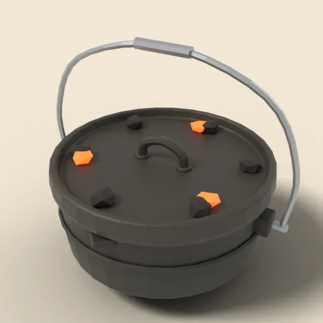 Cast iron Dutch oven with lid