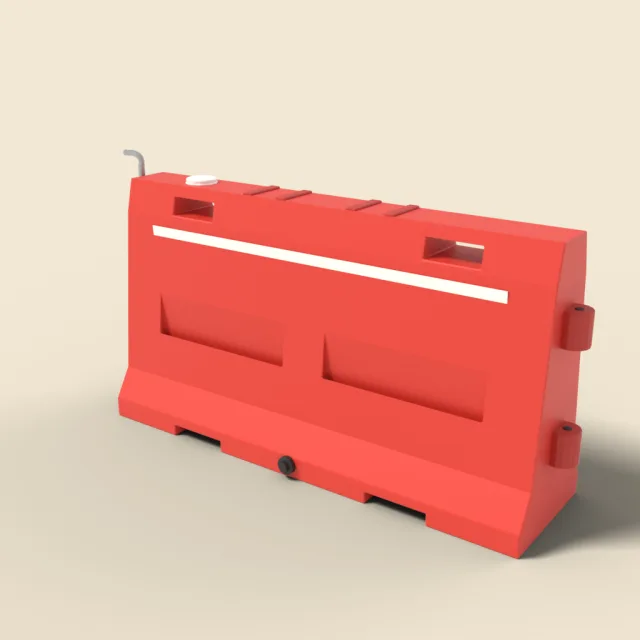 Water filled road barrier