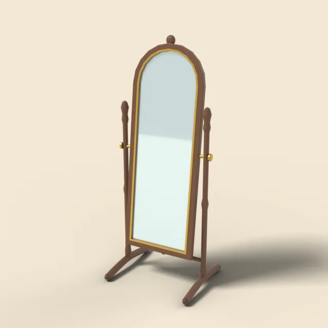Full-length standing mirror