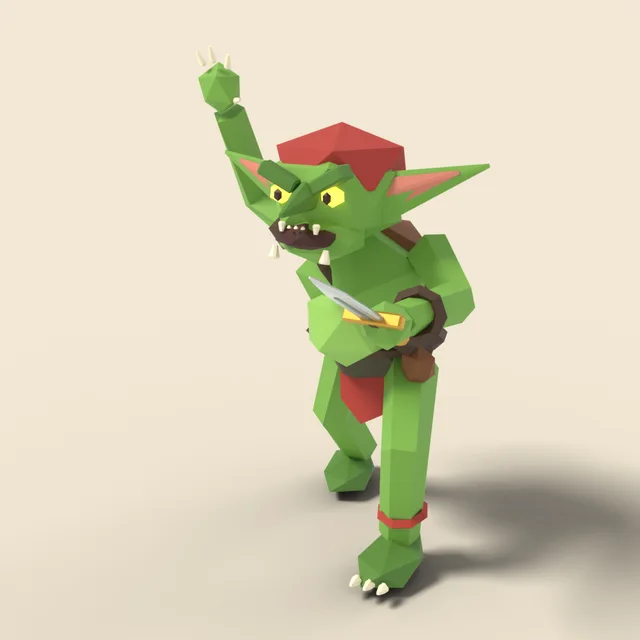 Goblin raider with dagger