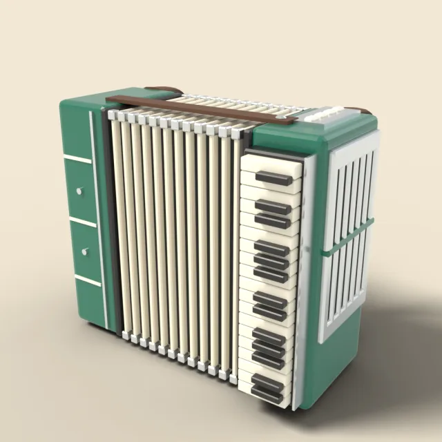 Piano accordion with bellows