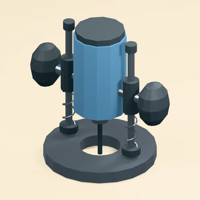 Twin-column plunge router with open sole
