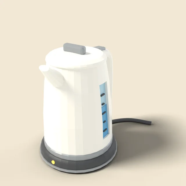 Electric kettle in white