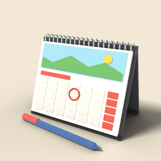 Flip desk calendar