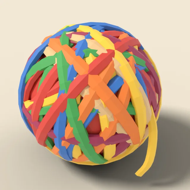 Rubber band ball