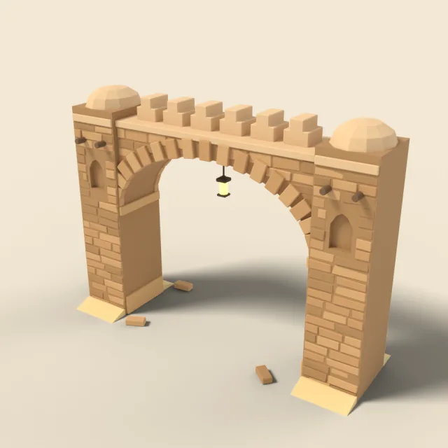 Desert mud-brick gateway