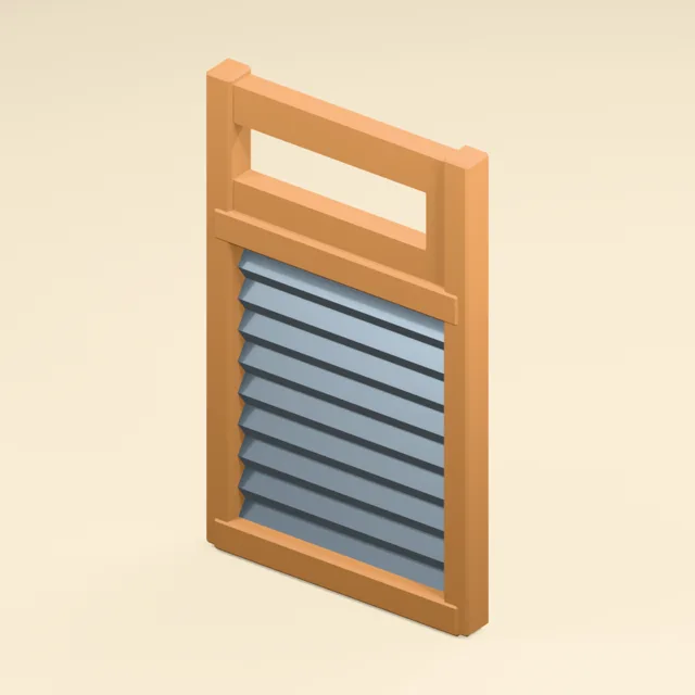 Framed corrugated washboard with handhold